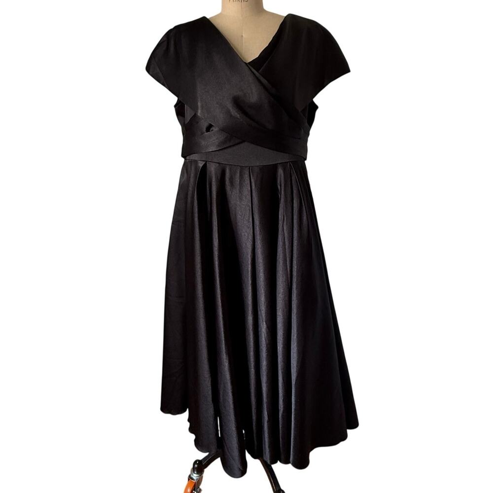 Ivy City Co. Formal Midi Dress in Black Size XXL Party Cocktail New with tags